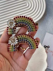 Gökkuşağı Taşlı Pens Toka - Görsel 2