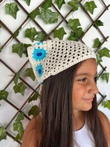 Örgü Bohem Bandana - Görsel 5