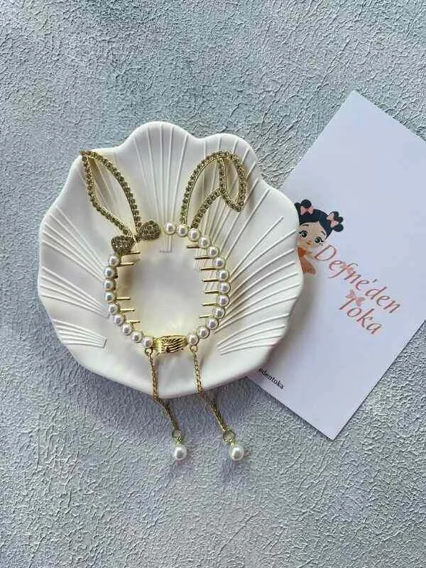 Taşlı Sallantılı Topuz Tokası
